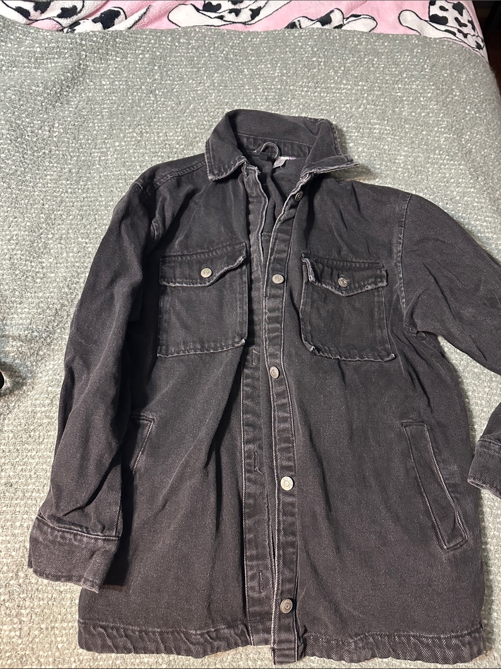 H&M Black Denim Shacket Jacket